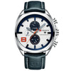 Men's Sports Watch Metal Stainless Steel Imitation Leather Round Casual Multifunctional Waterproof Quartz