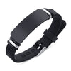 Men's Stainless Steel And Silicone Geometric Style Bracelet