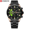 Men's Stainless Steel Band Quartz Motorcycle Disc Sixpin Leisure Watch