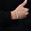 Men's Stainless Steel Black Wire Rope Adjustable Bracelet