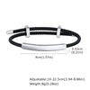 Men's Stainless Steel Black Wire Rope Adjustable Bracelet