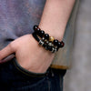 Men's Stainless Steel Buckle Cowhide Rope Woven Twelve Constellation Handmade Bracelet