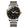 Men's Stainless Steel Business Quartz Watch Full Automatic Double Calendar Luminous Waterproof Round Dial