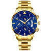 Men's Stainless Steel Business Quartz Watch With Round Dial And Printed Logo