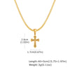 Men's Stainless Steel Cross Pendant Necklace Electroplated Fashion Style