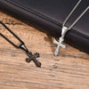 Men's Stainless Steel Cross Pendant Necklace Electroplated Fashion Style