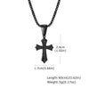 Men's Stainless Steel Cross Pendant Necklace Electroplated Fashion Style