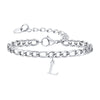 Men's Stainless Steel English Letter Bracelet With Polish Finish