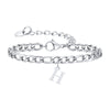 Men's Stainless Steel English Letter Bracelet With Polish Finish