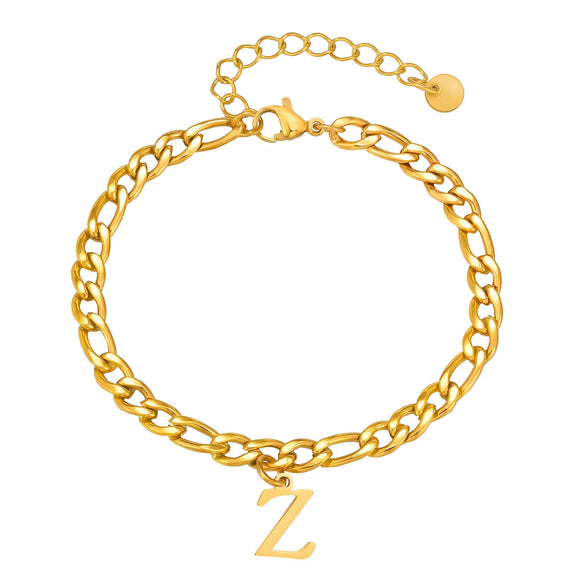 Men's Stainless Steel English Letter Bracelet With Polish Finish