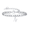 Men's Stainless Steel English Letter Bracelet With Polish Finish