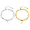 Men's Stainless Steel English Letter Bracelet With Polish Finish