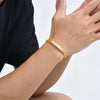 Men's Stainless Steel Flat Foursided Chain Bracelet Fashion Style