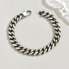 Men's Stainless Steel Geometric Cuban Chain Bracelet With Electroplated Finish In Hip Hop Style