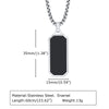 Men's Stainless Steel Geometric Pendant Necklace With Simple Lettering And Electroplating
