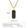 Men's Stainless Steel Geometric Pendant Necklace With Simple Lettering And Electroplating