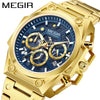 Men's 316 Stainless Steel Hollow Fashion Sports Chronograph Quartz Round Watch