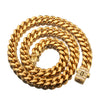 Men's Stainless Steel Jewelry Necklace With Cuban Chain Geometric Pattern Grinding And Electroplating Treatment