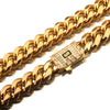 Men's Stainless Steel Jewelry Necklace With Cuban Chain Geometric Pattern Grinding And Electroplating Treatment