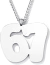 Men's Stainless Steel Letter And Number Pendant Necklace With Regular Chain Electroplated Fashion Accessory