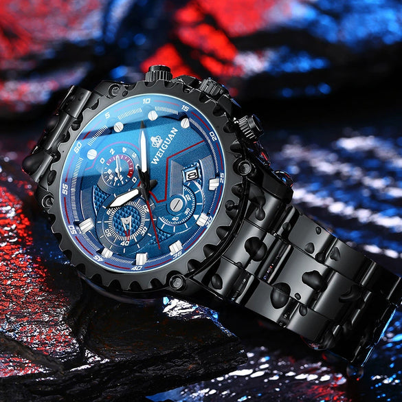 Men's Stainless Steel Mechanical Waterproof Round Dial Watch