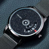 Men's Stainless Steel Mesh Belt Automatic Movement Round Dial Waterproof Leisure Watch