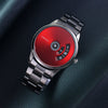 Men's Stainless Steel Mesh Belt Automatic Movement Round Dial Waterproof Leisure Watch