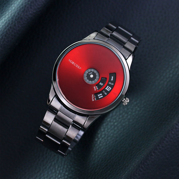 Men's Stainless Steel Mesh Belt Automatic Movement Round Dial Waterproof Leisure Watch