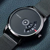 Men's Stainless Steel Mesh Belt Automatic Movement Round Dial Waterproof Leisure Watch