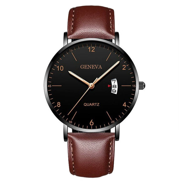 Men's Stainless Steel Metal Luminous Quartz Fashion Round Watch
