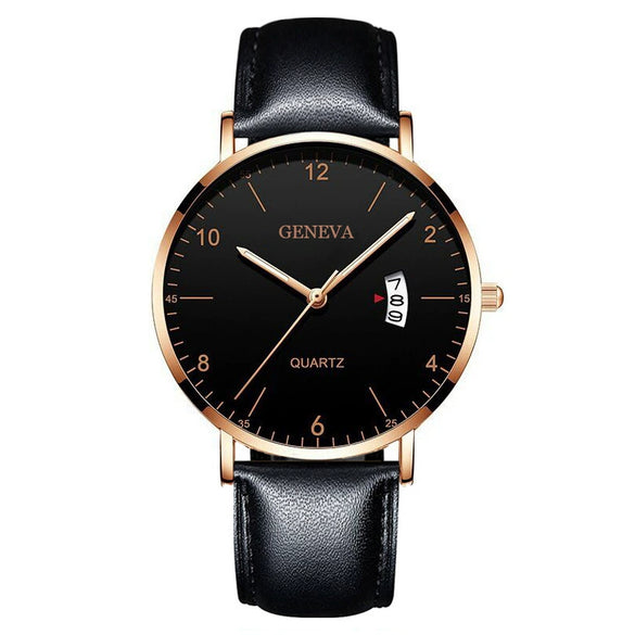 Men's Stainless Steel Metal Luminous Quartz Fashion Round Watch