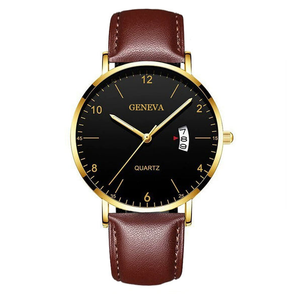 Men's Stainless Steel Metal Luminous Quartz Fashion Round Watch