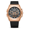 Men's Stainless Steel Multifunction Chronograph Waterproof Sports Quartz Watch With Round Dial