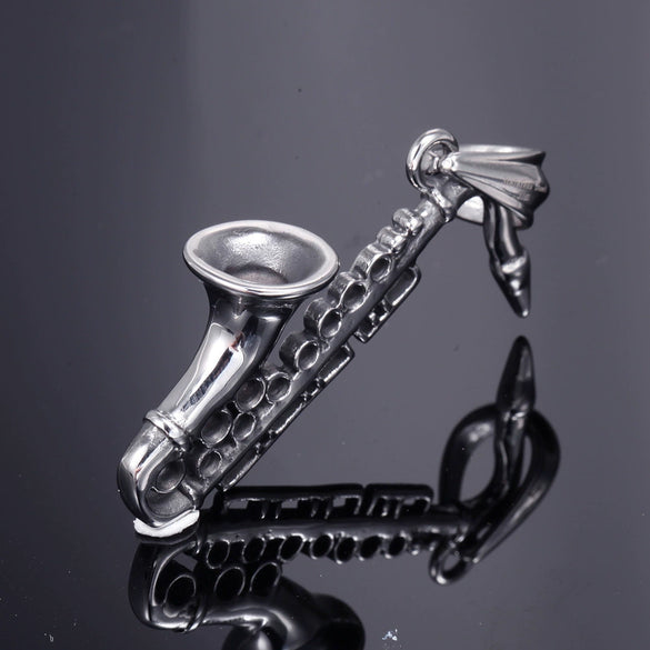 Men's Stainless Steel Punk Pendant Jewelry Casting Horn Cross Design