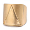 Men's Stainless Steel Ring With Geometric Pattern Retro And Simplistic Style Electroplated