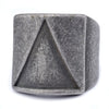Men's Stainless Steel Ring With Geometric Pattern Retro And Simplistic Style Electroplated