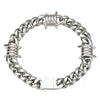 Men's Stainless Steel Short Necklace With Geometric Style Polished Animal And Zodiac Pattern Cuban Chain Design