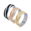 Men's Stainless Steel Simple Style Geometric Ring
