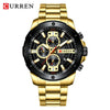 Men's Stainless Steel Strap Casual Round Dial Quartz Calendar Watch