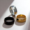 Men's Stainless Steel U Shaped Glossy Ring With Electroplating Simple Style