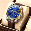 Men's Stainless Steel Waterproof Calendar Luminous Round Watch Fashion