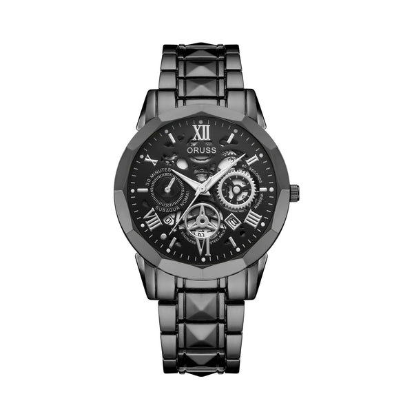 Men's Stainless Steel Waterproof Quartz Watch Simple Handsome Trendy Leisure Style