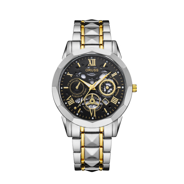 Men's Stainless Steel Waterproof Quartz Watch Simple Handsome Trendy Leisure Style