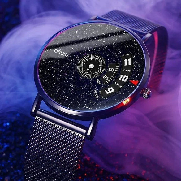 Men's Steel Automatic Movement Mechanical Watch With Mineral Strengthened Glass Mirror Ultrathin Waterproof Round Dial Fashion Style