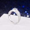 Men's 925 Sterling Silver Geometric Adjustable Ring With Electroplated Finish And Simulated Diamond Luxury Fashion Jewelry