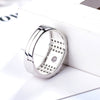 Men's Sterling Silver Geometric Ring With Simulated Diamond Electroplated Fashion Statement Jewelry