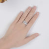 Men's Sterling Silver Geometric Ring With Simulated Diamond Electroplated Fashion Statement Jewelry