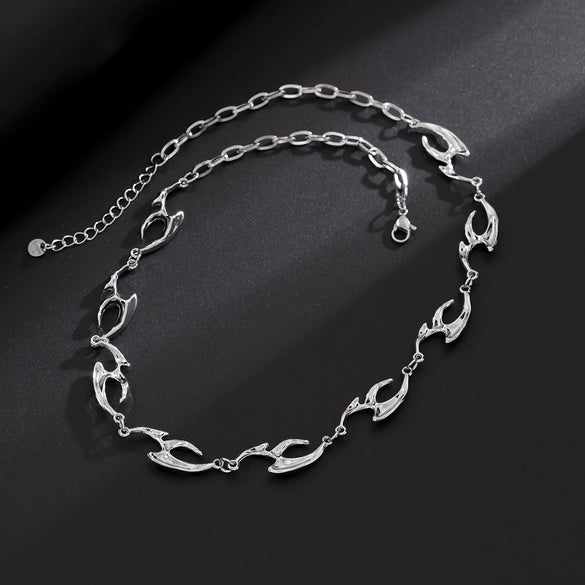 Men's Titanium Steel And Alloy Clavicle Chain Jewelry With Geometric Style