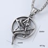 Men's Titanium Steel And Stainless Steel Retro Punk Style Geometric Tree Of Life Round Pendant Necklace Jewelry With Polishing Treatment