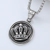 Men's Titanium Steel And Stainless Steel Retro Punk Style Geometric Tree Of Life Round Pendant Necklace Jewelry With Polishing Treatment